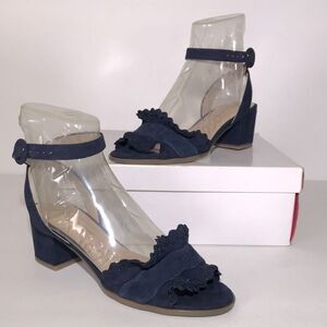 Isaac Mizrahi Live! Suede Block Heel Sandals